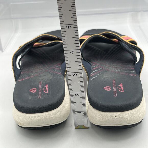 Clarks Cloudsteppers Women's 8.5M Mira Isle MultiColor Strappy Slide Sandals - Picture 9 of 9